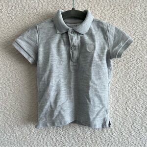Zara Toddler Short Sleeve‎ Gray Polo Collar Shirt Size 18-24 Months